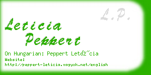 leticia peppert business card
